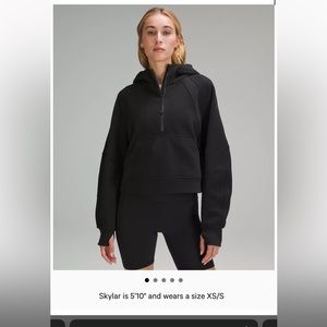 Lululemon Scuba Oversized Half-Zip Hoodie -Black